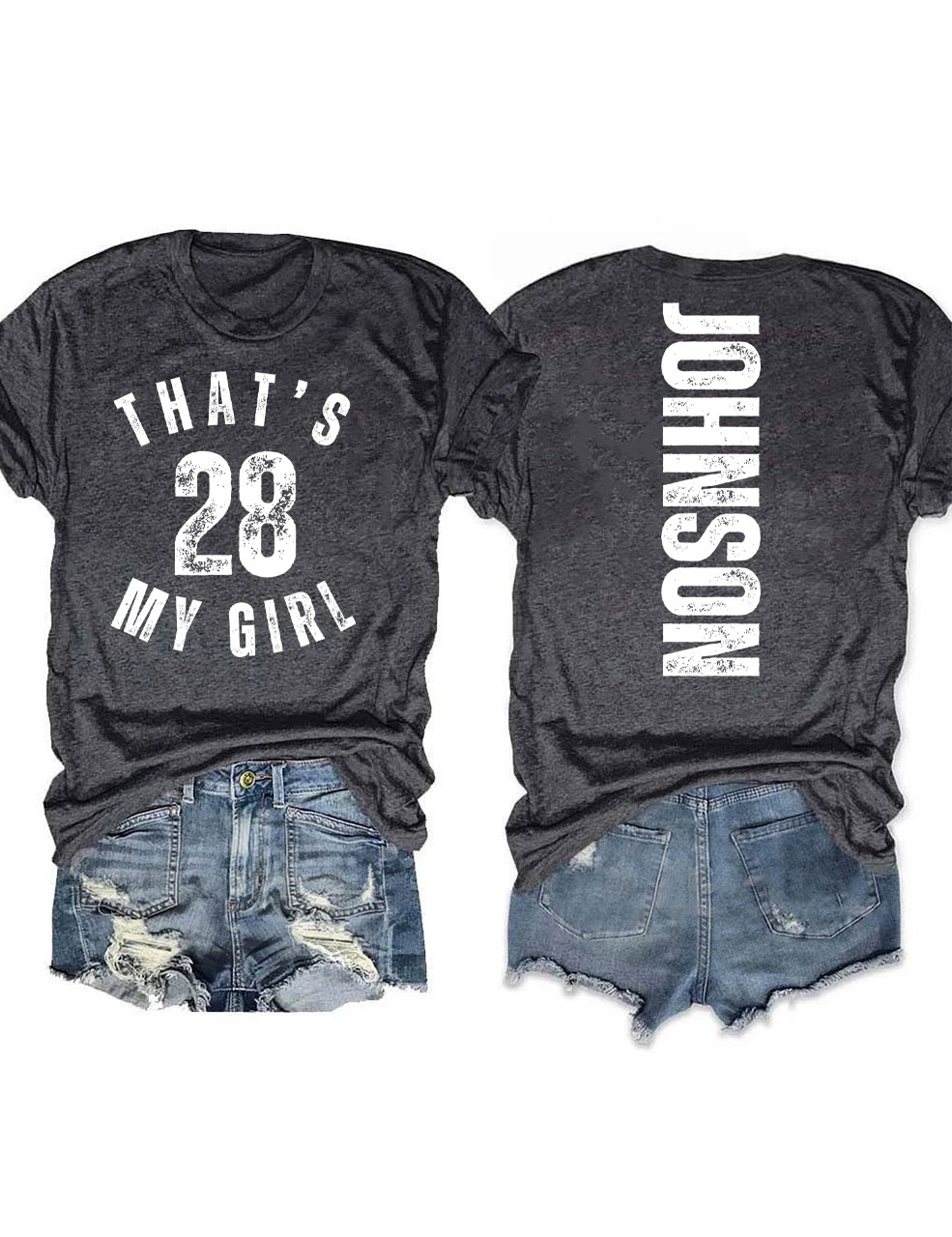 Custom That's My Gril Football Mom T-shirt