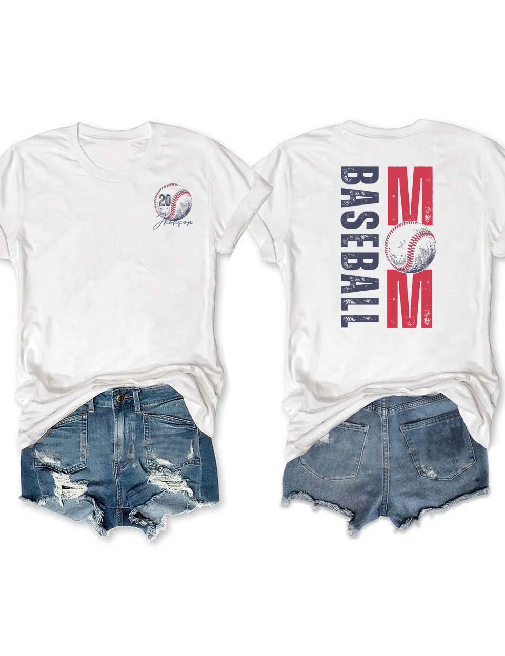 Custom Baseball Mom T-Shirt