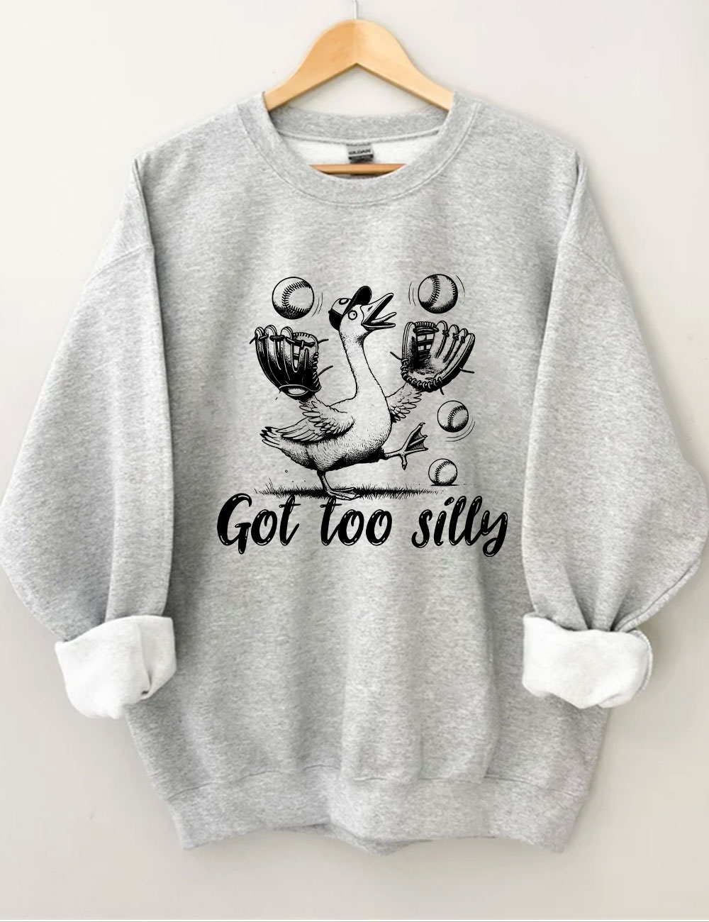 Silly Goose Baseball Meme Sweatshirt