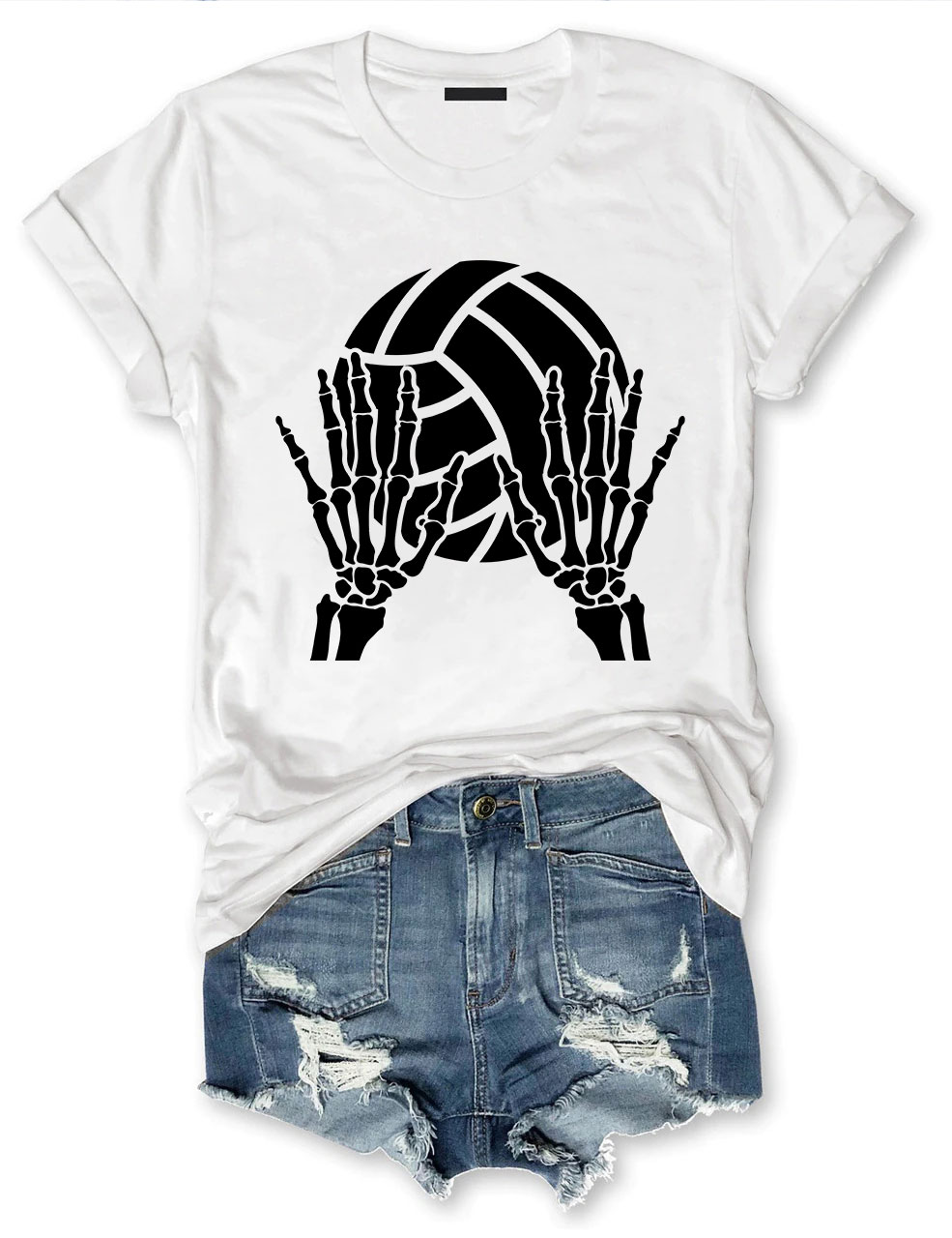 Volleyball Skeleton Hands T-shirt