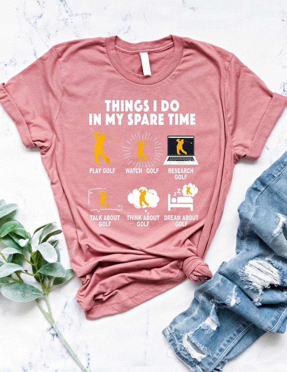 Things I Do In My Spare Time Funny Golfing T-shirt