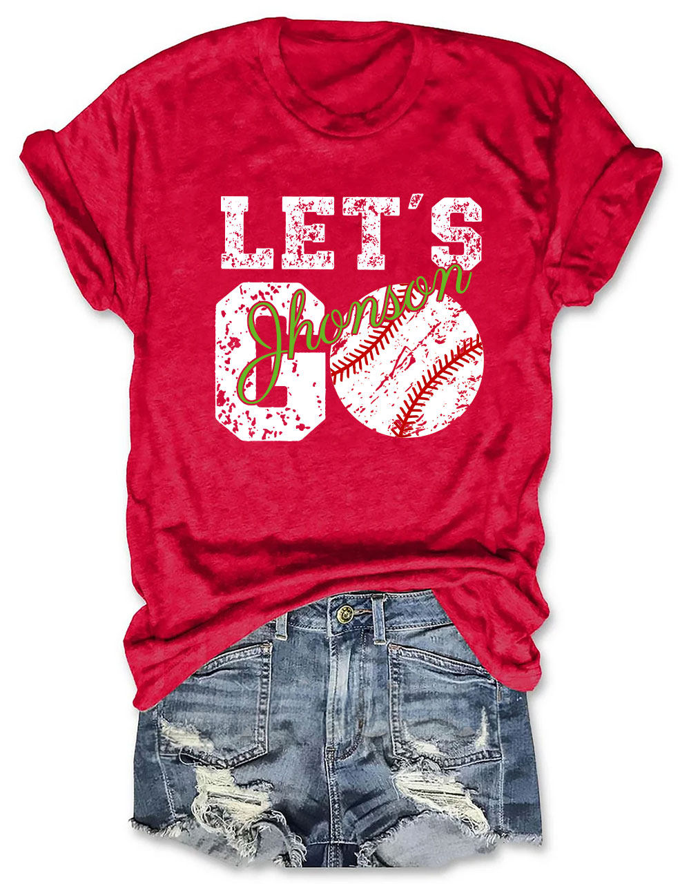 Custom Let's Go Baseball T-shirt