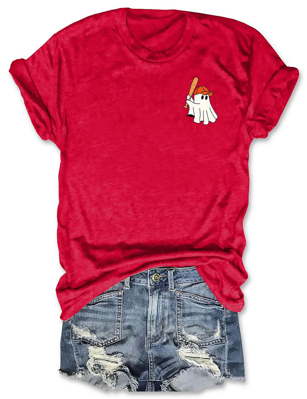 Cute Baseball Ghost Shirt for Halloween Funny T-Shirt