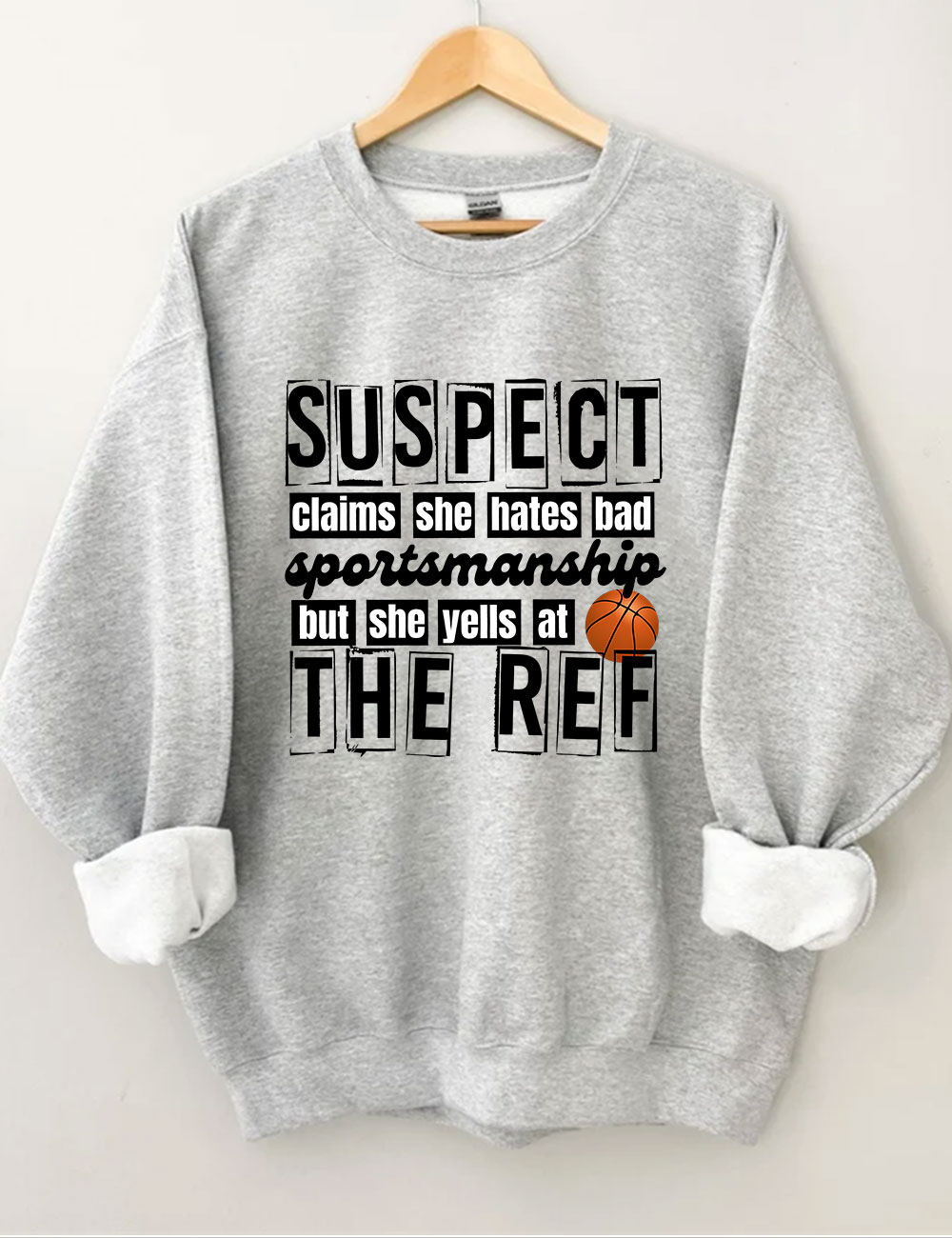 Suspect Claims Funny Basketball Mom Sweatshirt