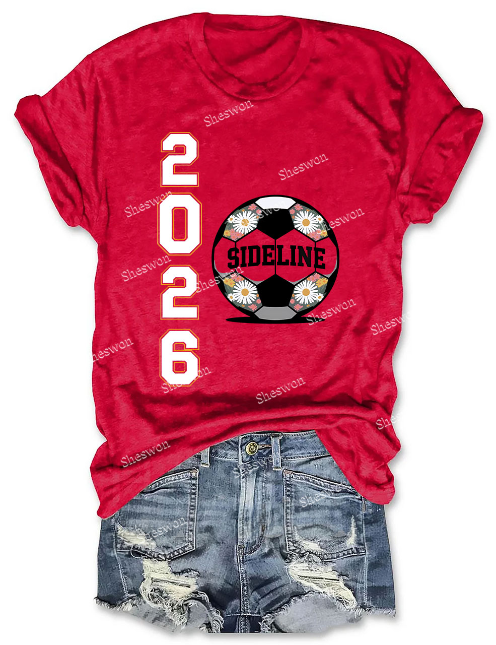 Custom Soccer 2026 sideline Funny T-shirt