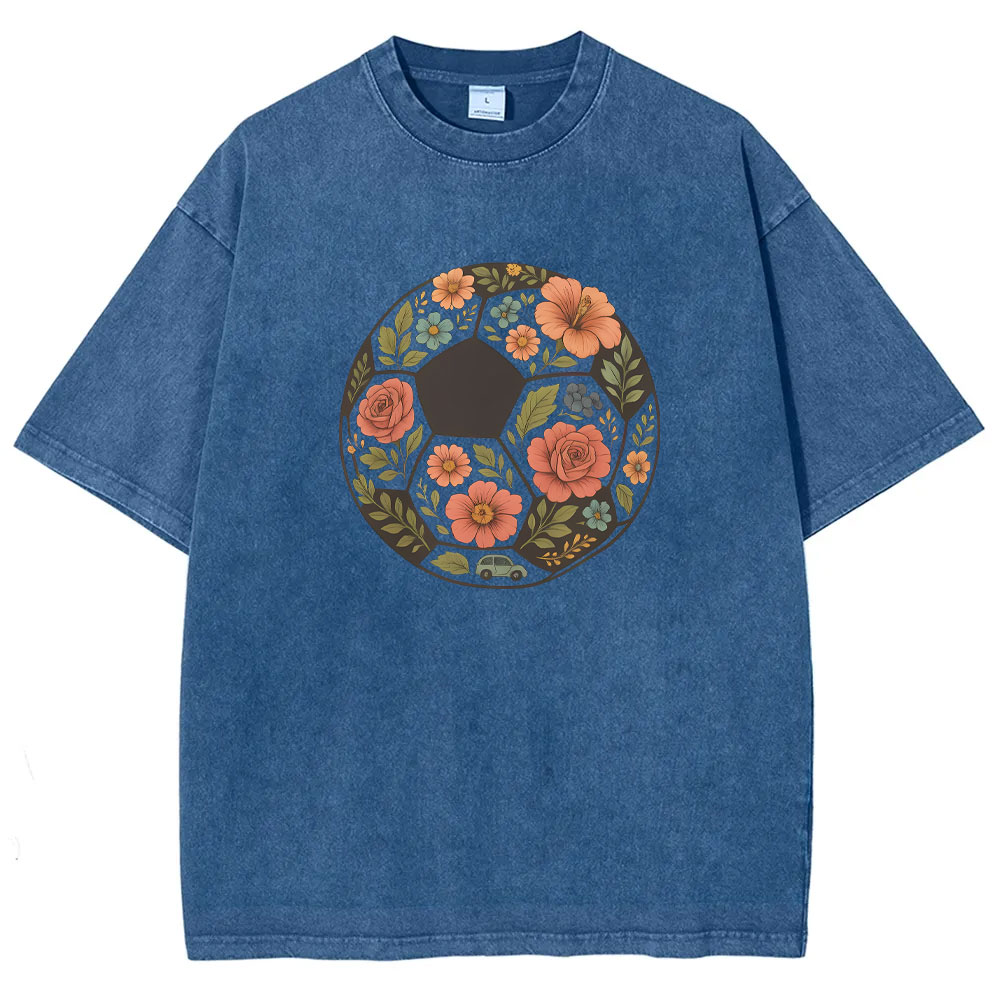 Floral Soccer Washed T-shirt
