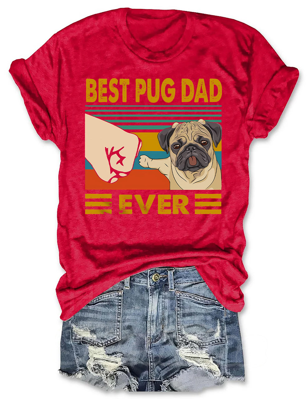 Best Pug Dad Ever T-shirt