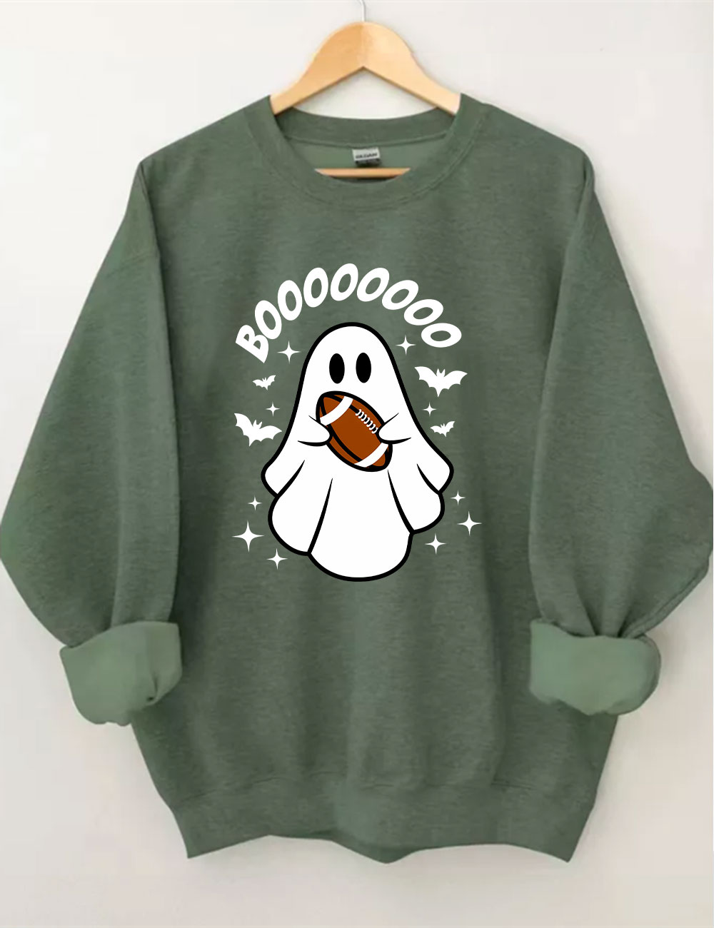 BOO Halloween Football Sweatshirt