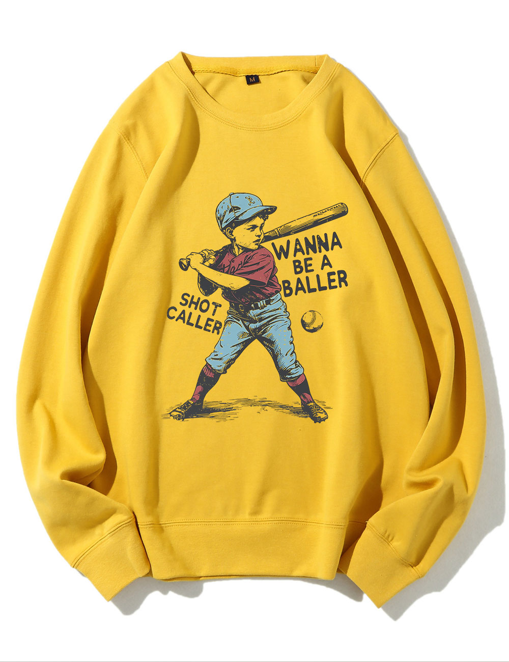 Wanna be a baller shot caller Retro baseball Sweatshirt
