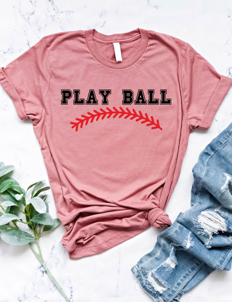 Custom 2 Player Baseball Mom T-Shirt