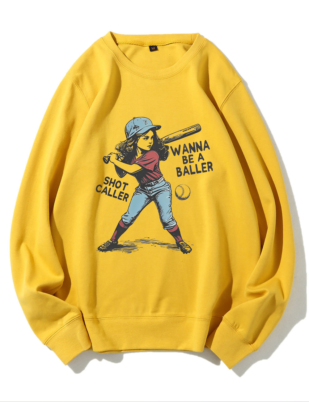 Wanna be a baller shot caller Retro baseball Sweatshirt