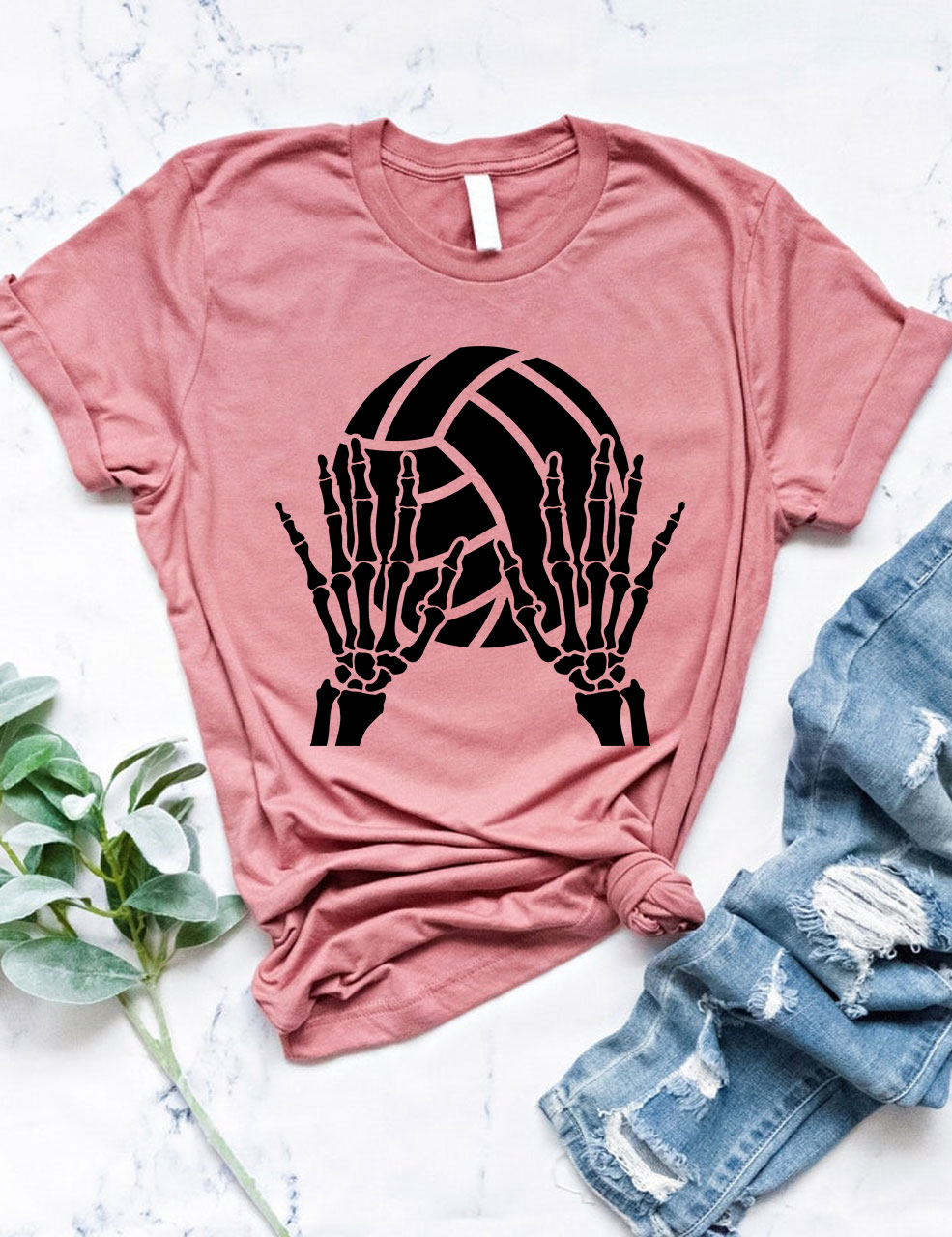 Volleyball Skeleton Hands T-shirt