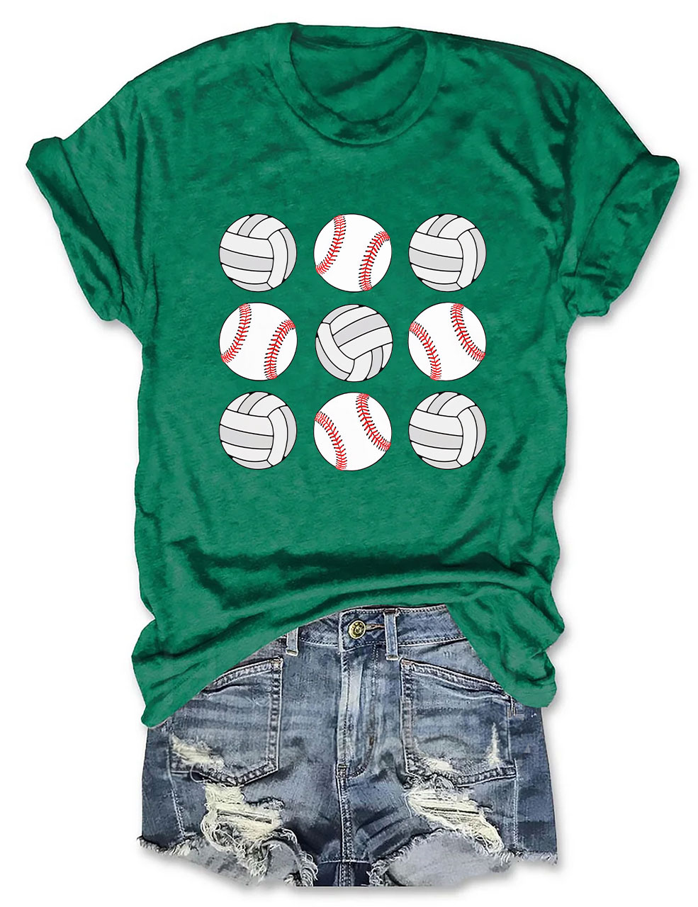 Baseball Volleyball Mama T-shirt
