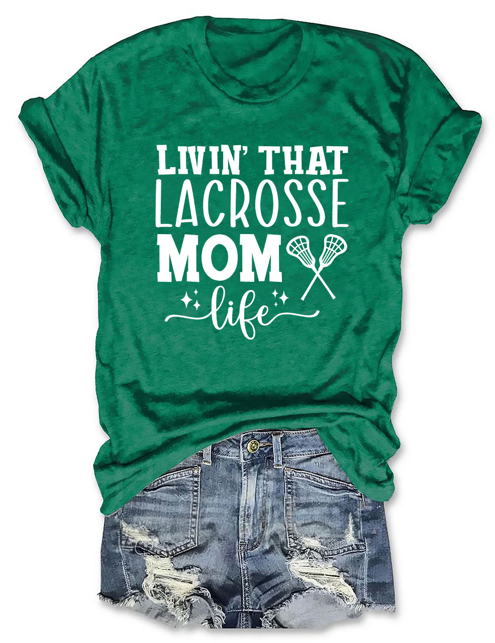 Livin' That Lacrosse Mom Life Funny T-shirt