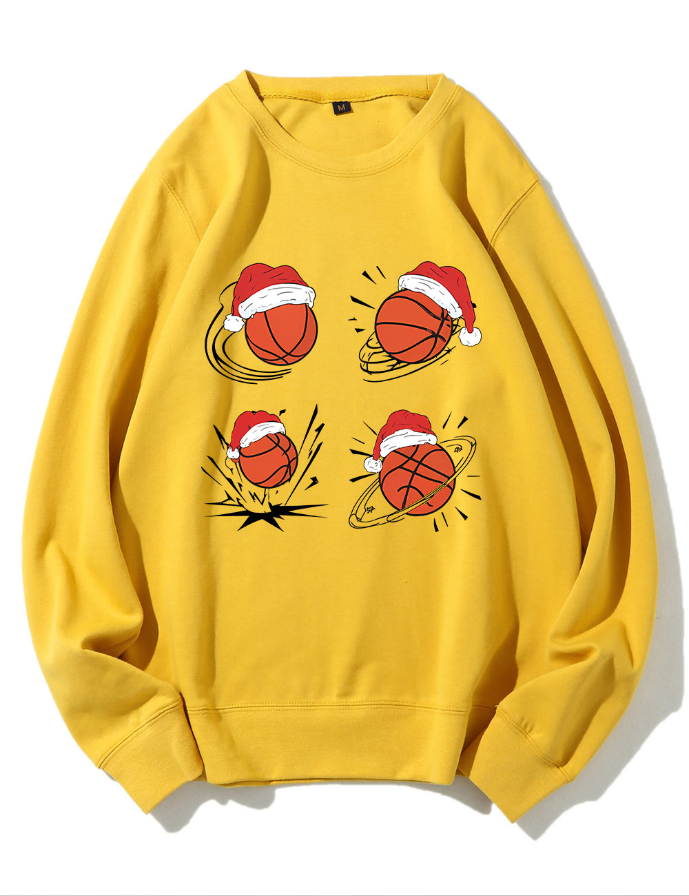 Santa Hat  Basketball Christmas Sweatshirt