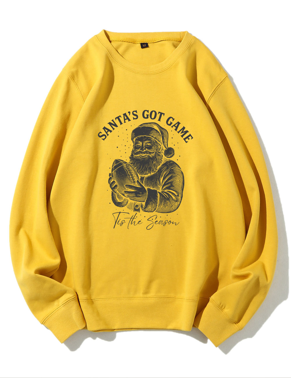 Tis the Season Vintage Santa Christmas Football Sweatshirt