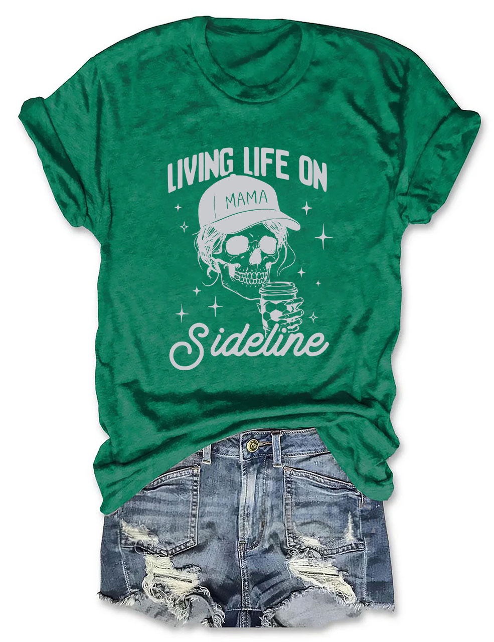 Living Life On Sideline Soccer Mom Funny T-Shirt