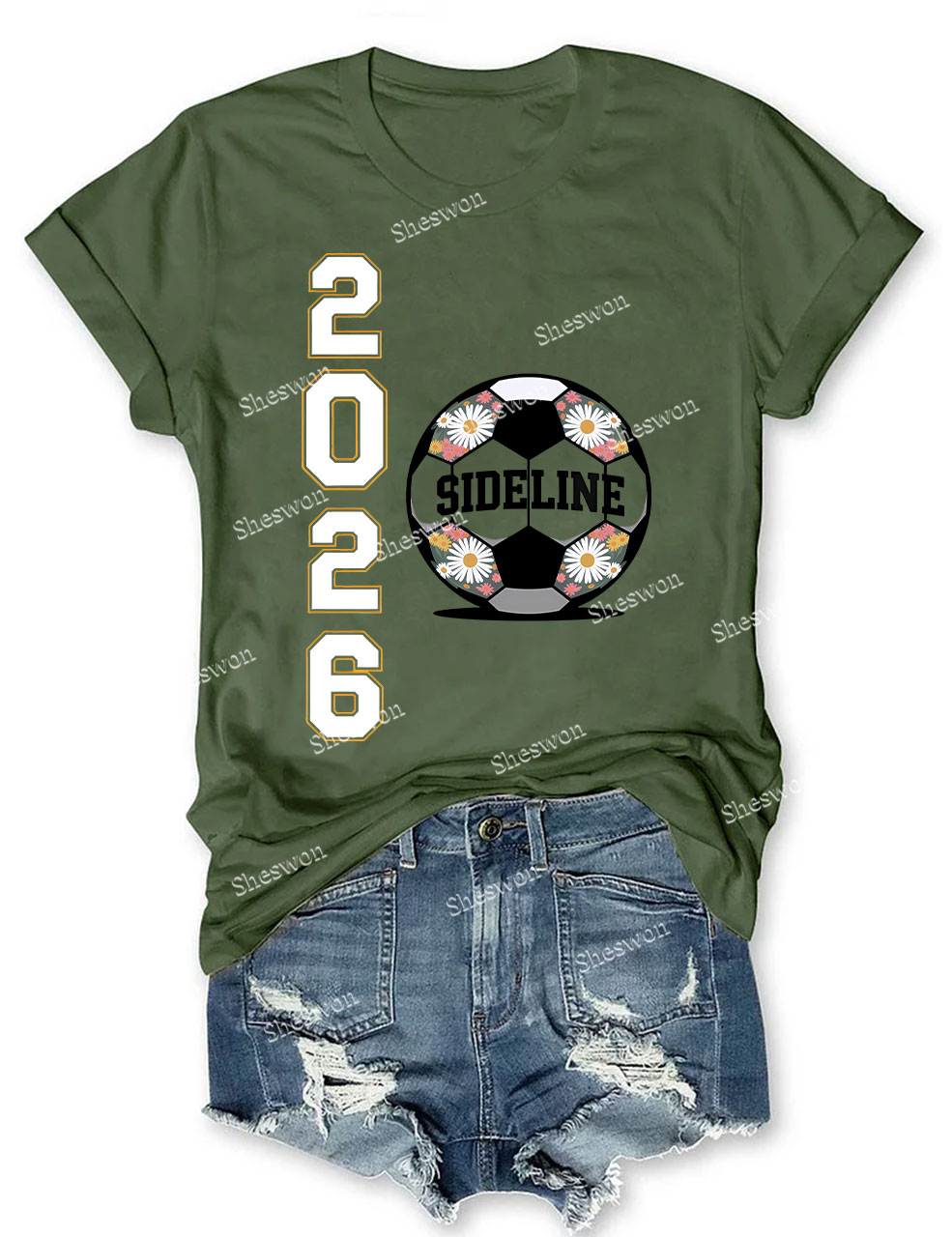 Custom Soccer 2026 sideline Funny T-shirt