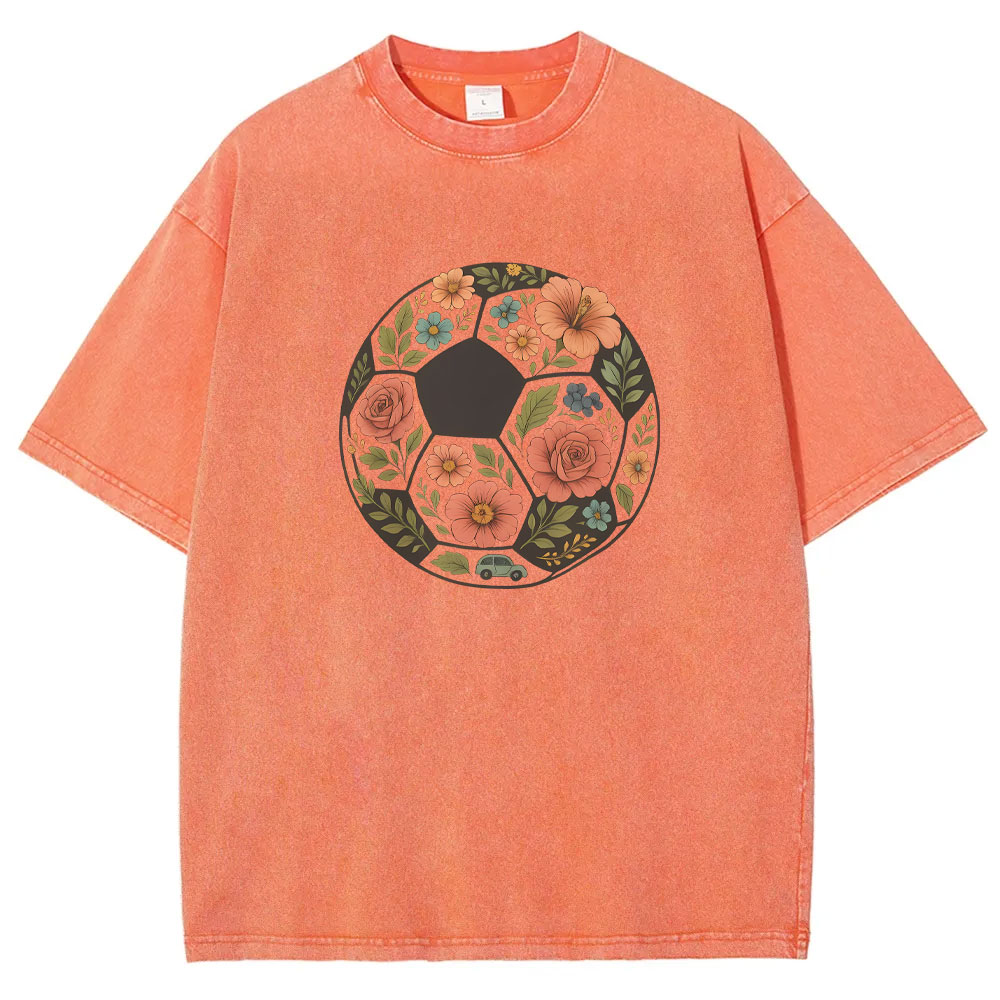 Floral Soccer Washed T-shirt
