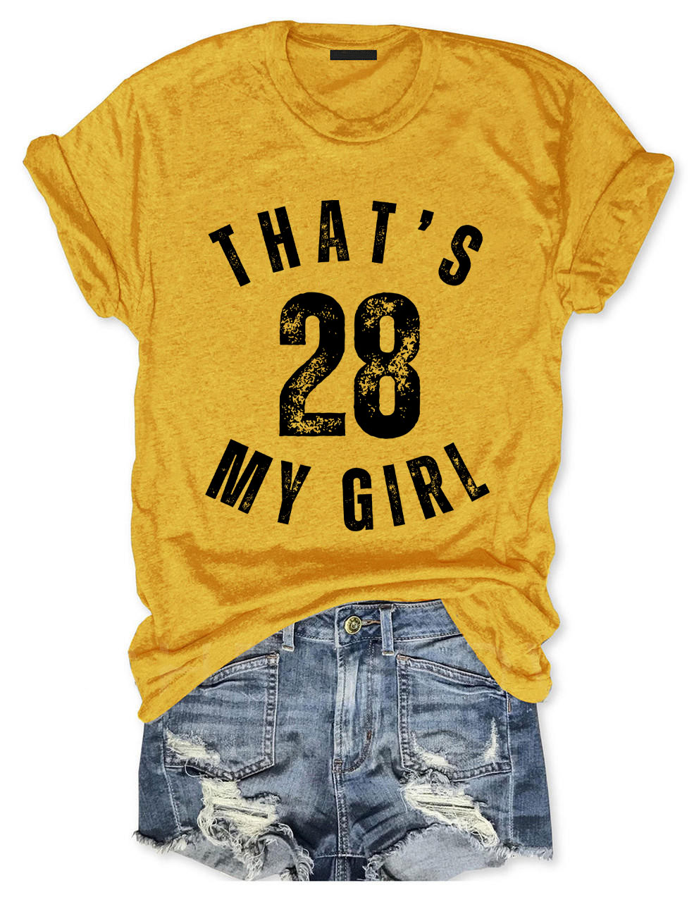 Custom That's My Gril Football Mom T-shirt