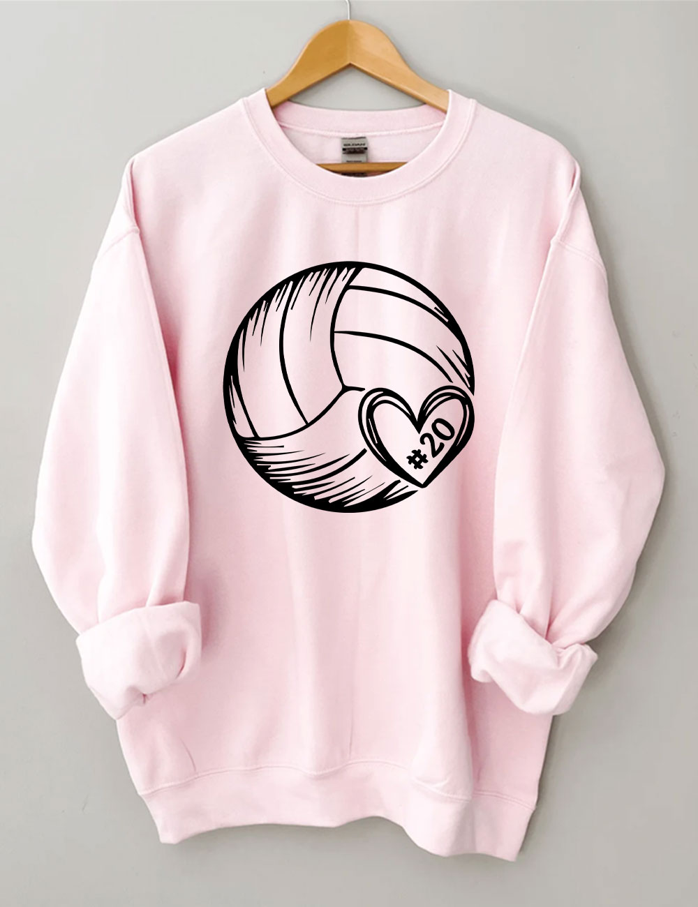 Custom Volleyball Heart Sweatshirt