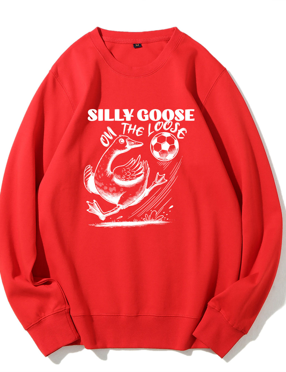 Silly Goose On The Loose Funny Soccer Sweatshirt