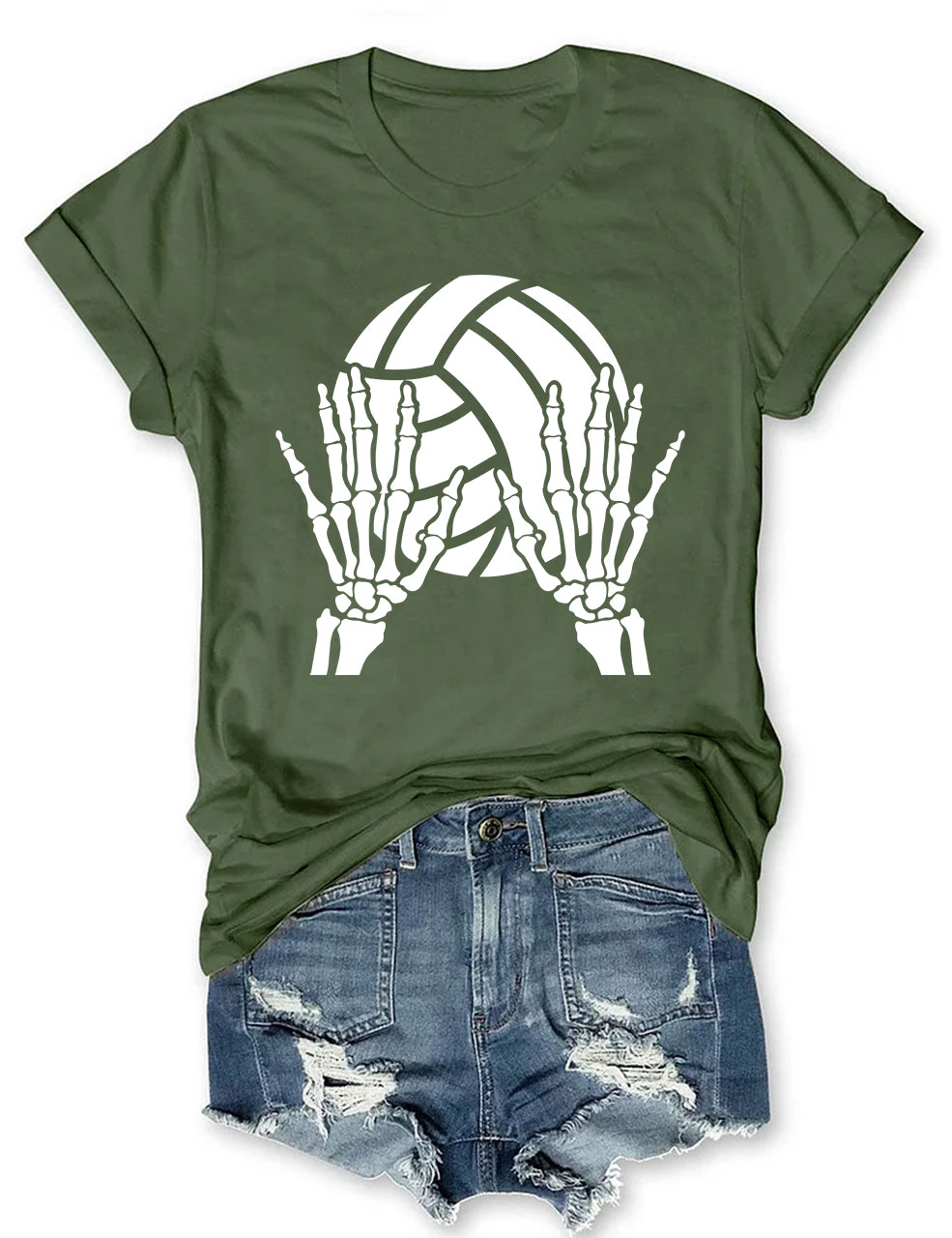 Volleyball Skeleton Hands T-shirt