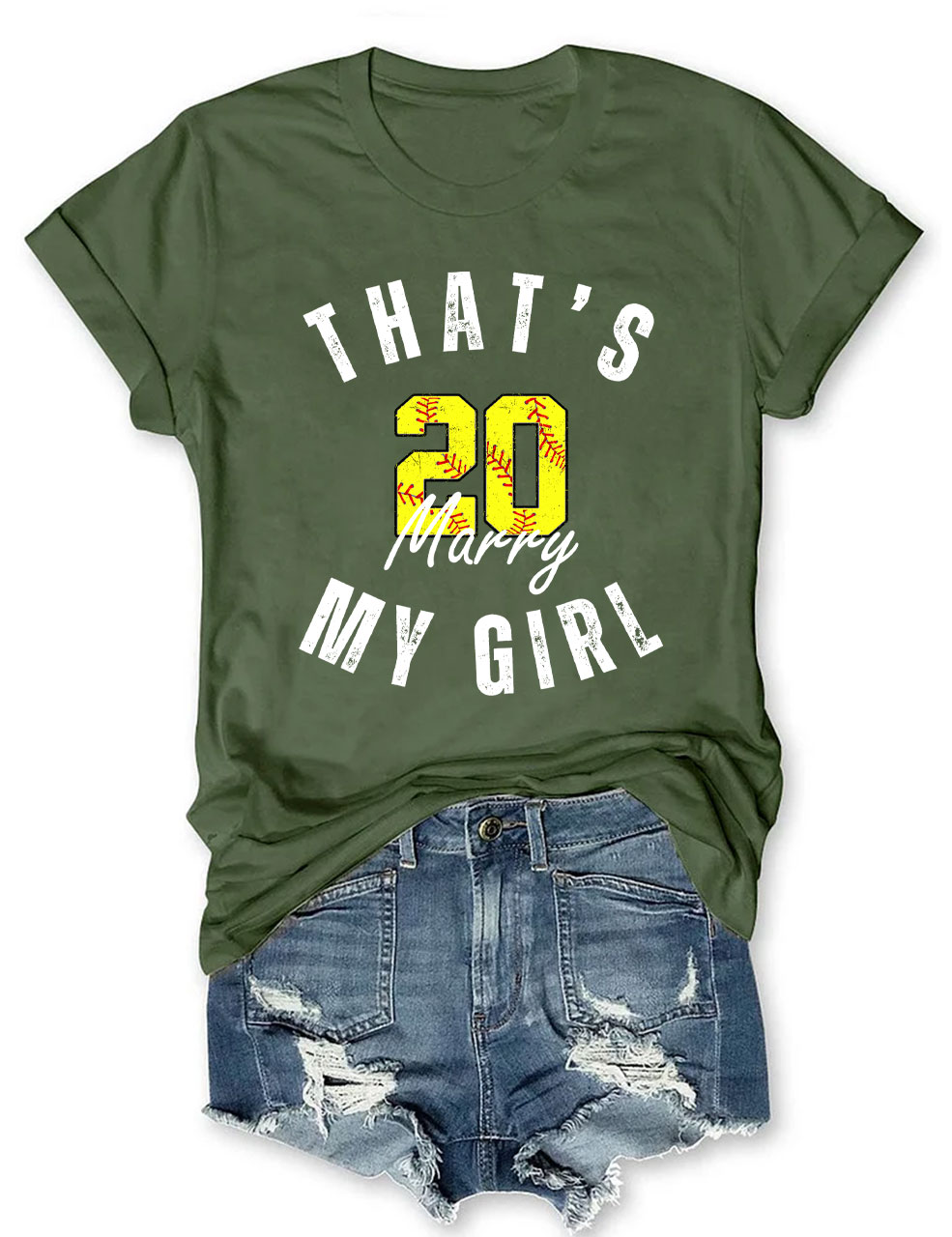 Custom That's My Girl Softball T-Shirt