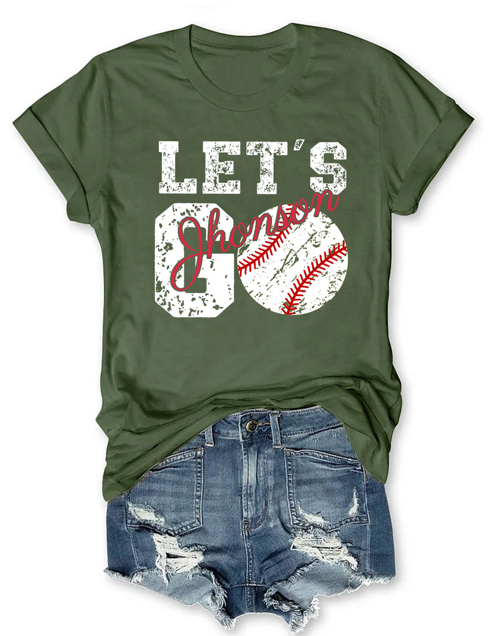 Custom Let's Go Baseball T-shirt