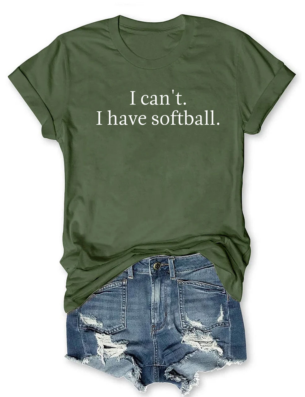 I Can't I Have Softball Funny T-Shirt