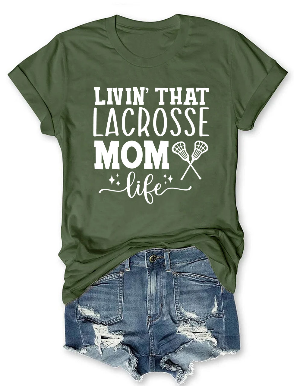 Livin' That Lacrosse Mom Life Funny T-shirt