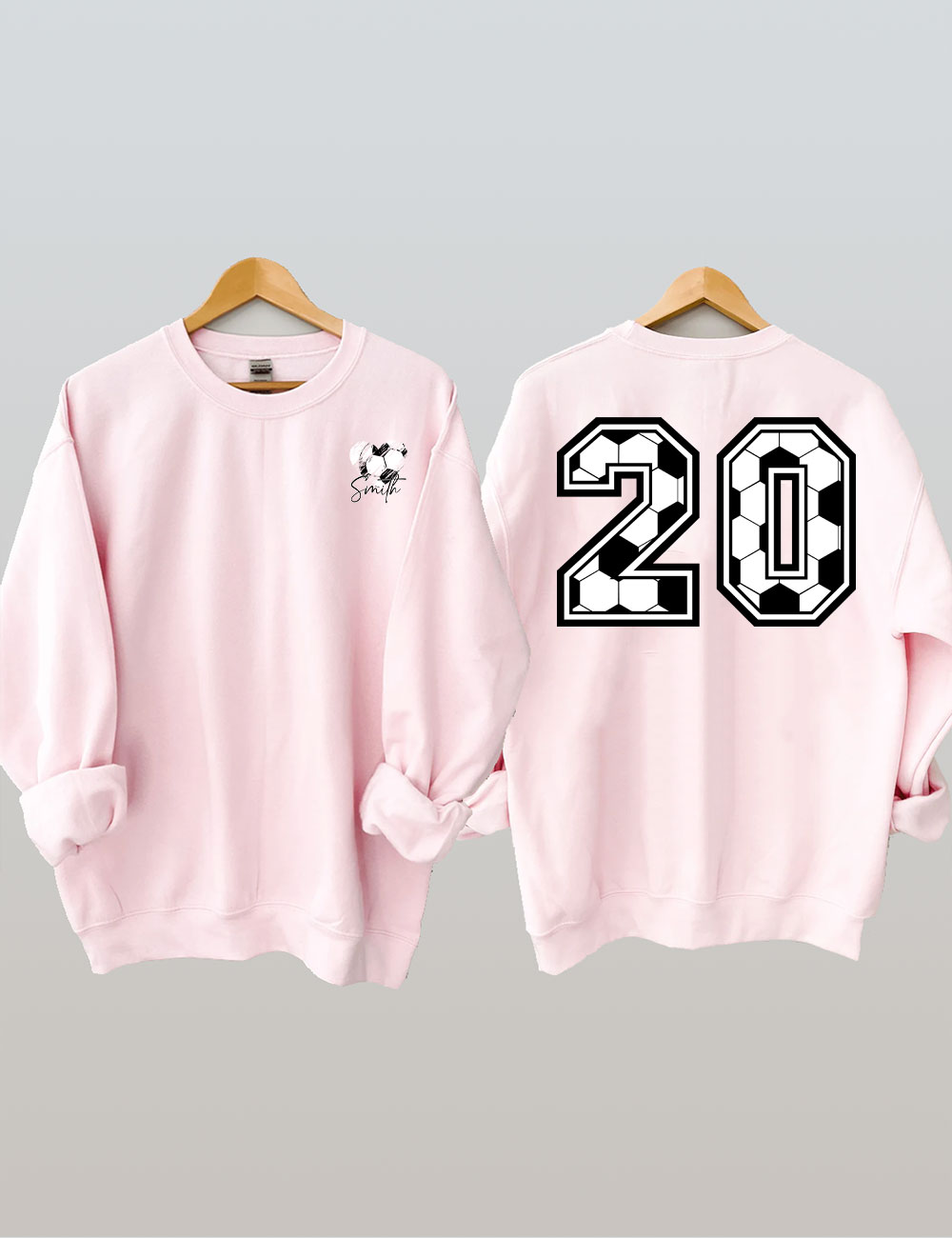 Custom  Soccer Heart Funny Sweatshirt