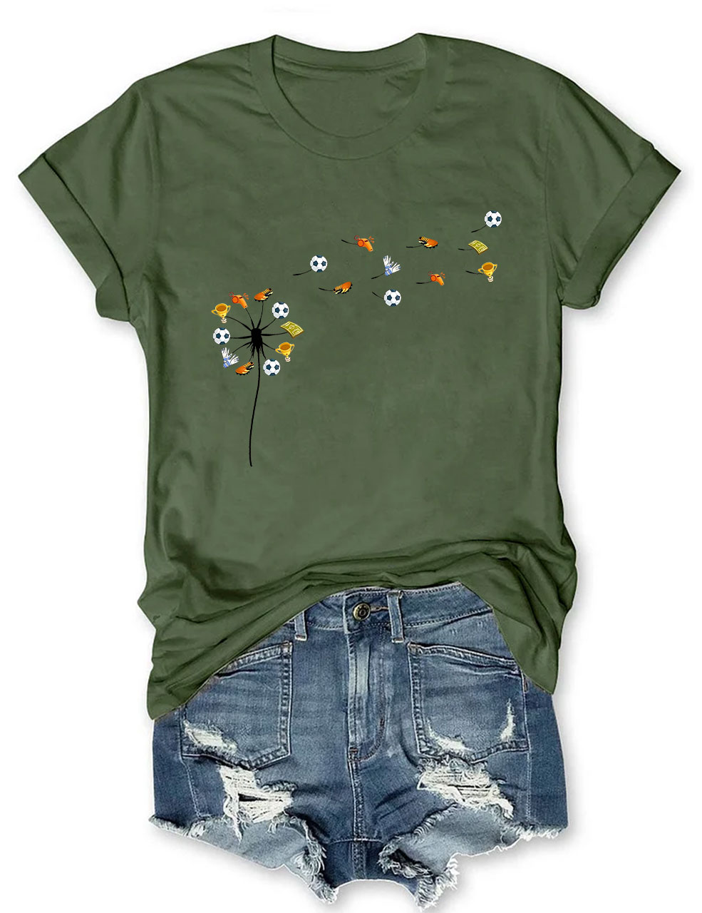 Soccer Dandelion Funny T-Shirt