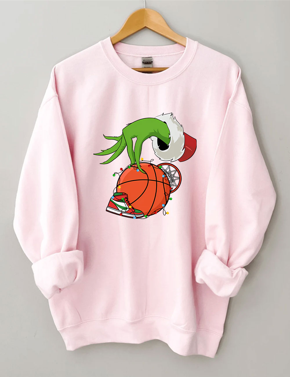 Green Christmas Basketball Sweatshirt