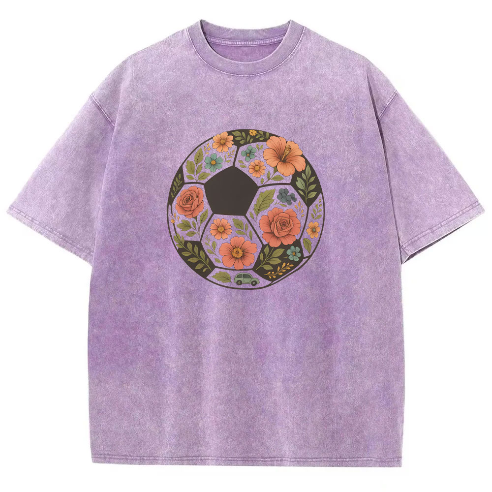 Floral Soccer Washed T-shirt