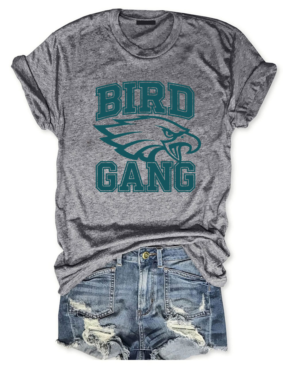 Bird Gang Eagle Football T-Shirt