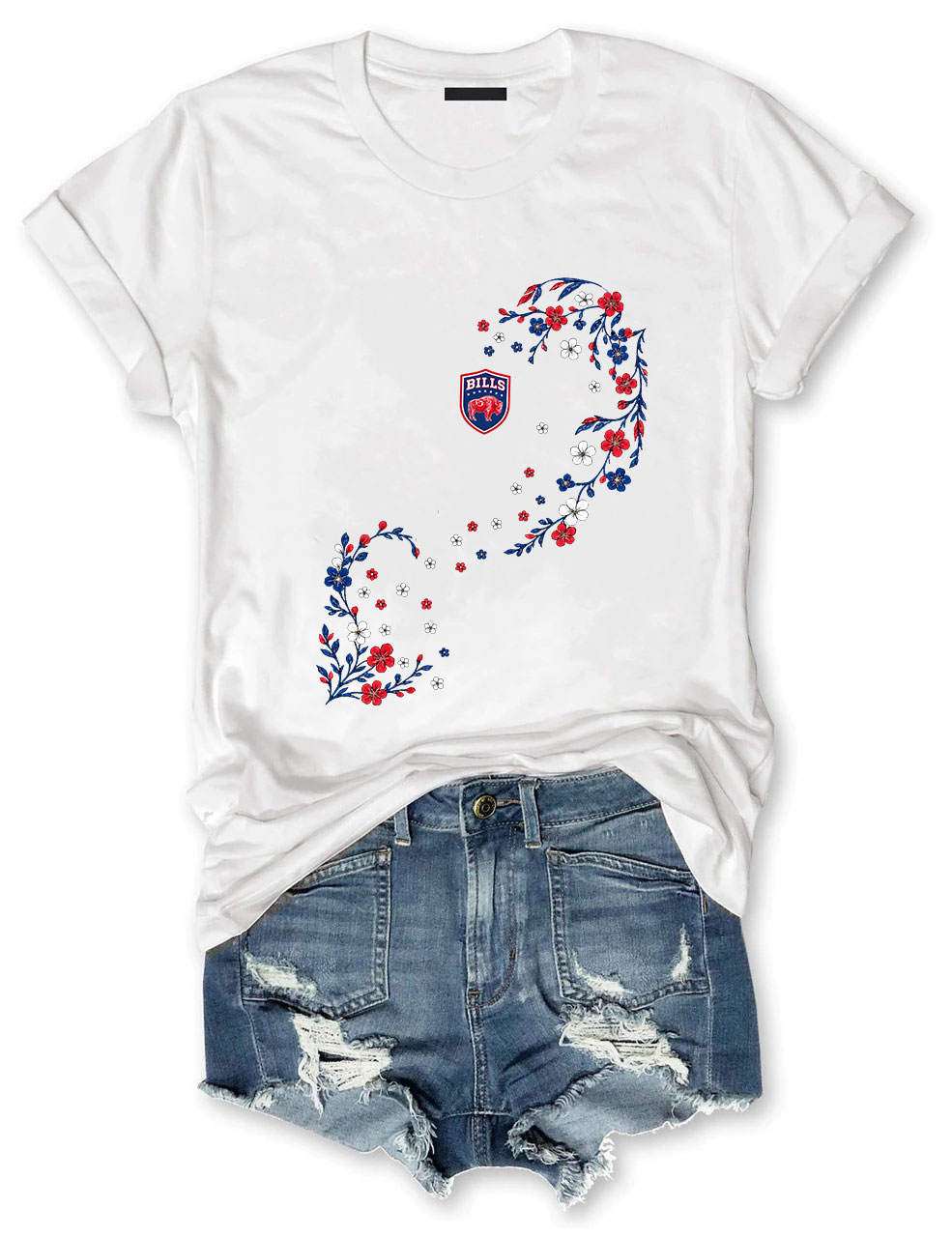 Bills Floral Football T-Shirt