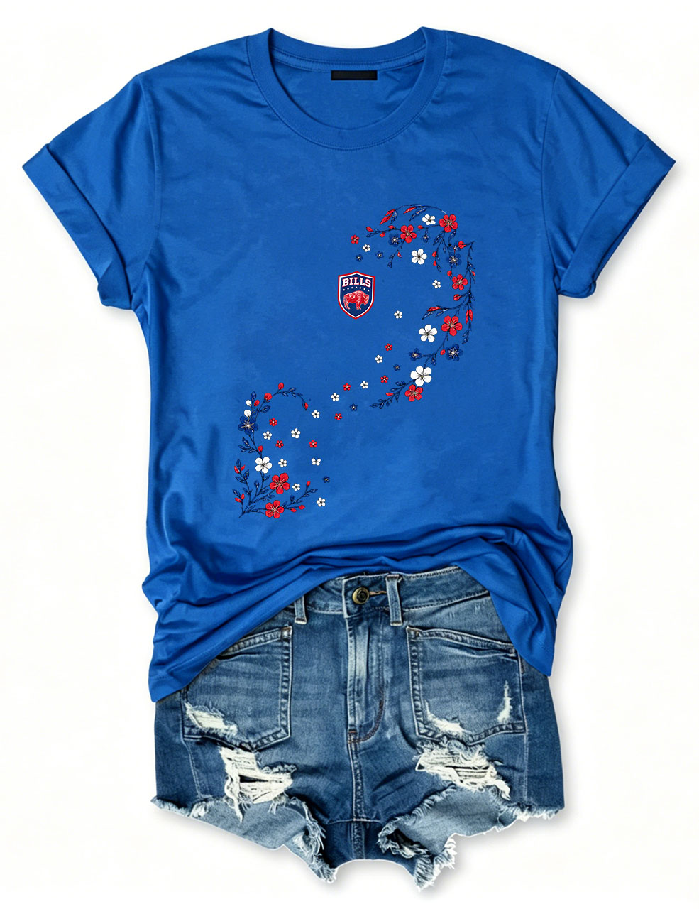Bills Floral Football T-Shirt
