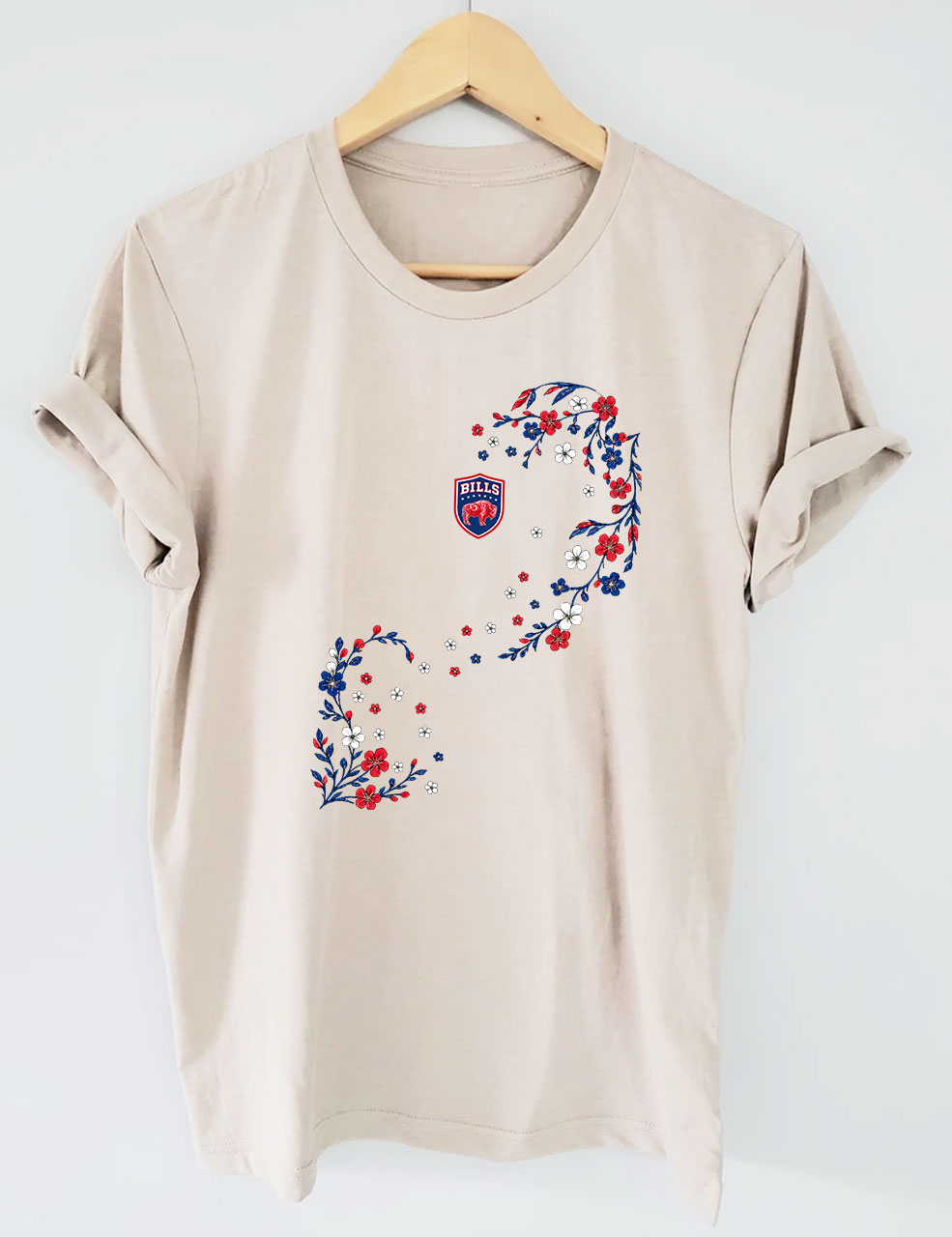 Bills Floral Football T-Shirt