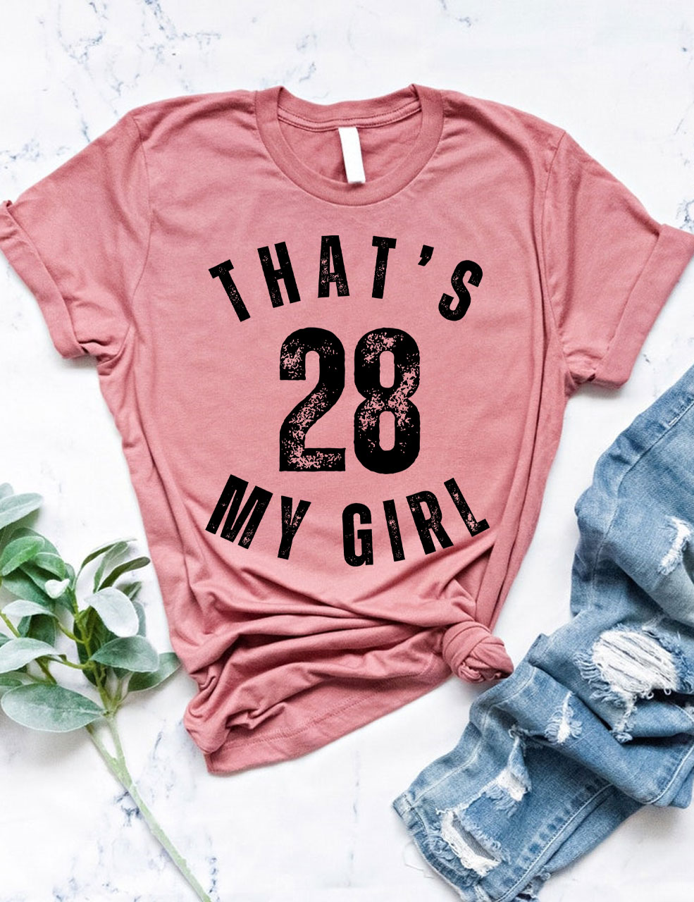 Custom That's My Gril Football Mom T-shirt