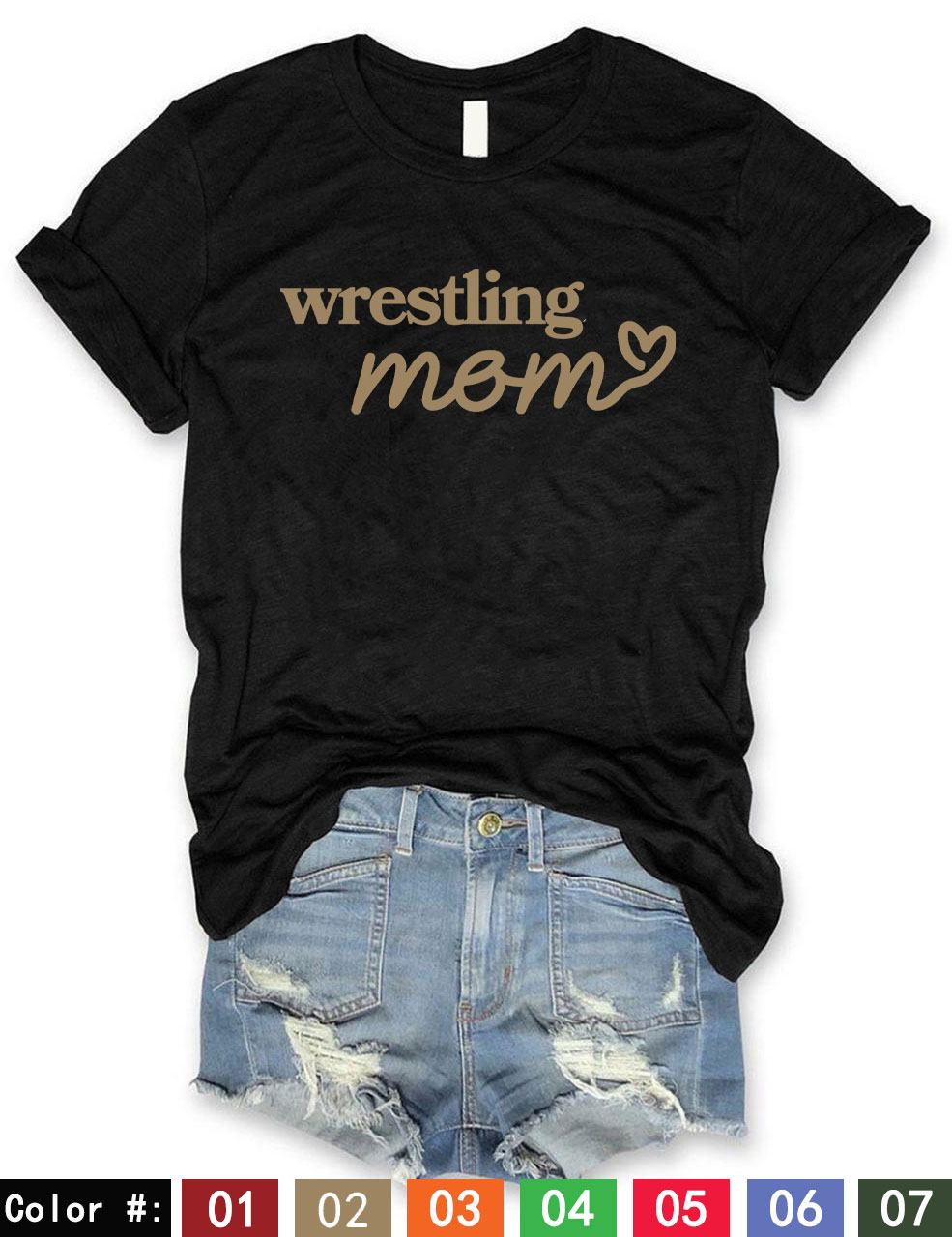 Custom Wrestling Mom T-shirt