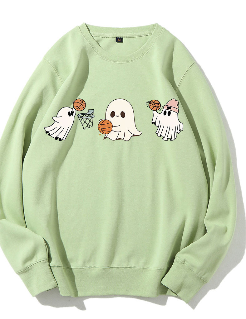 Halloween Ghost Basketball Sweatshirt