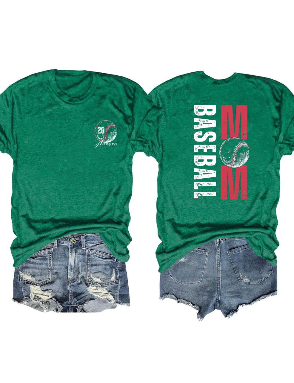 Custom Baseball Mom T-Shirt