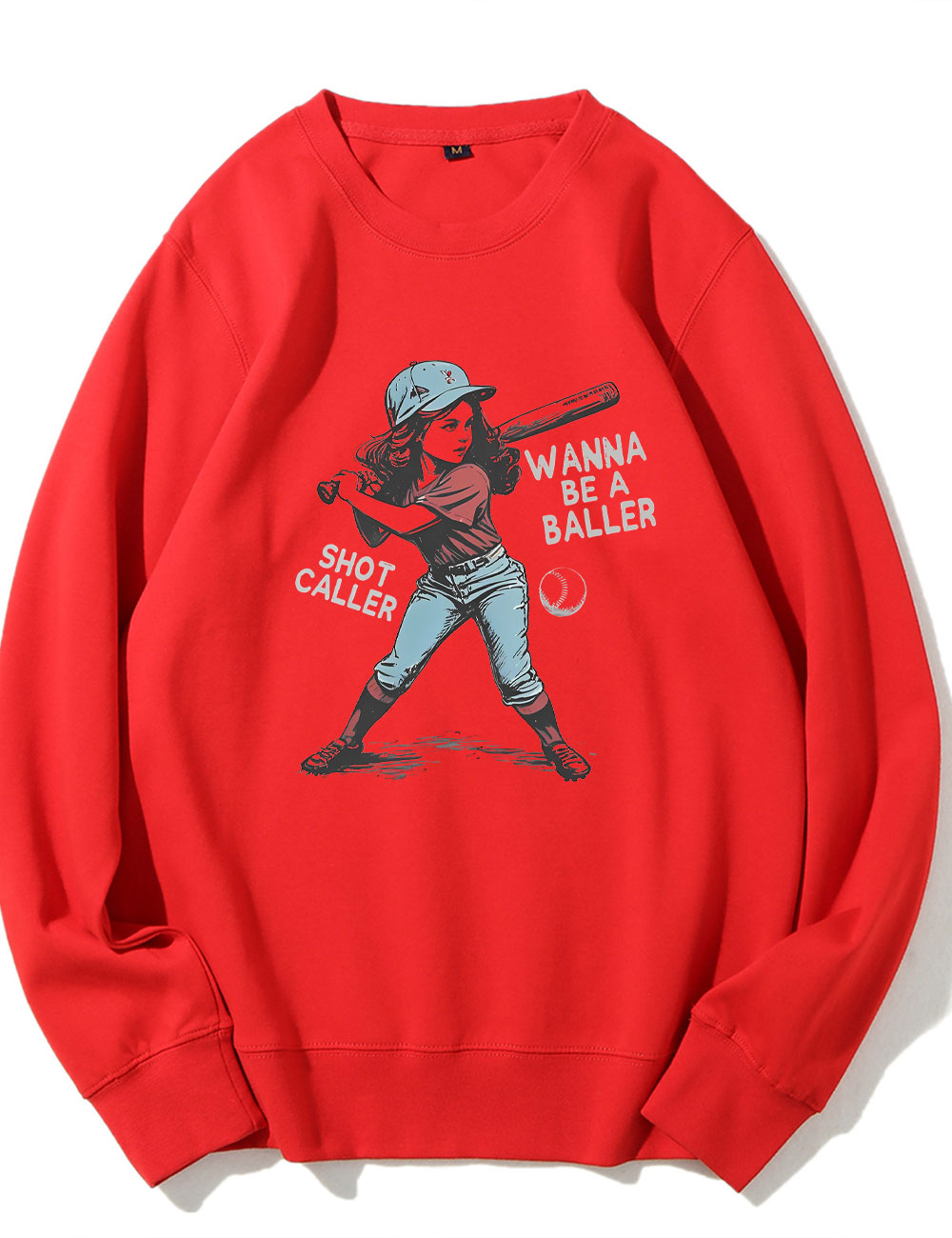 Wanna be a baller shot caller Retro baseball Sweatshirt