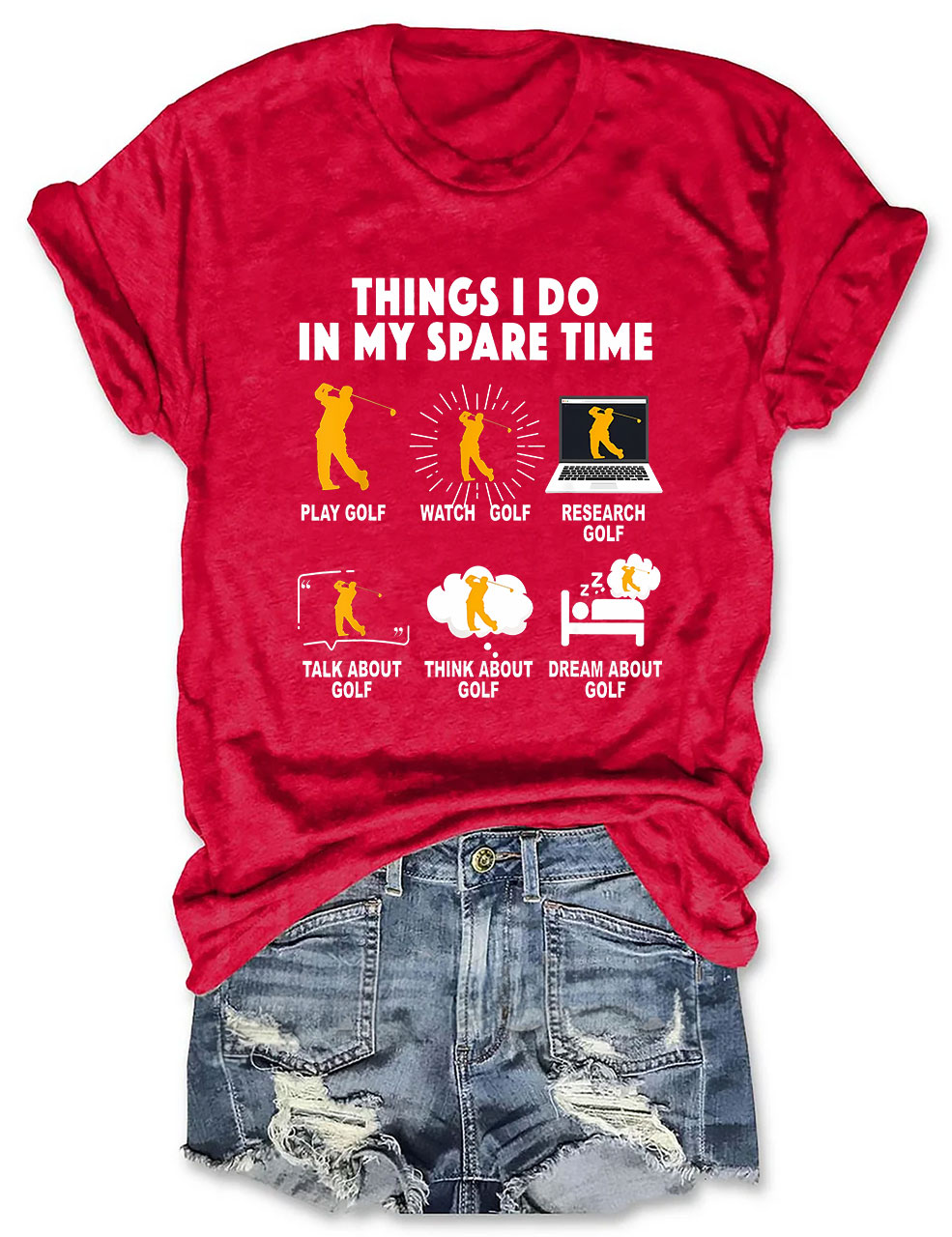 Things I Do In My Spare Time Funny Golfing T-shirt