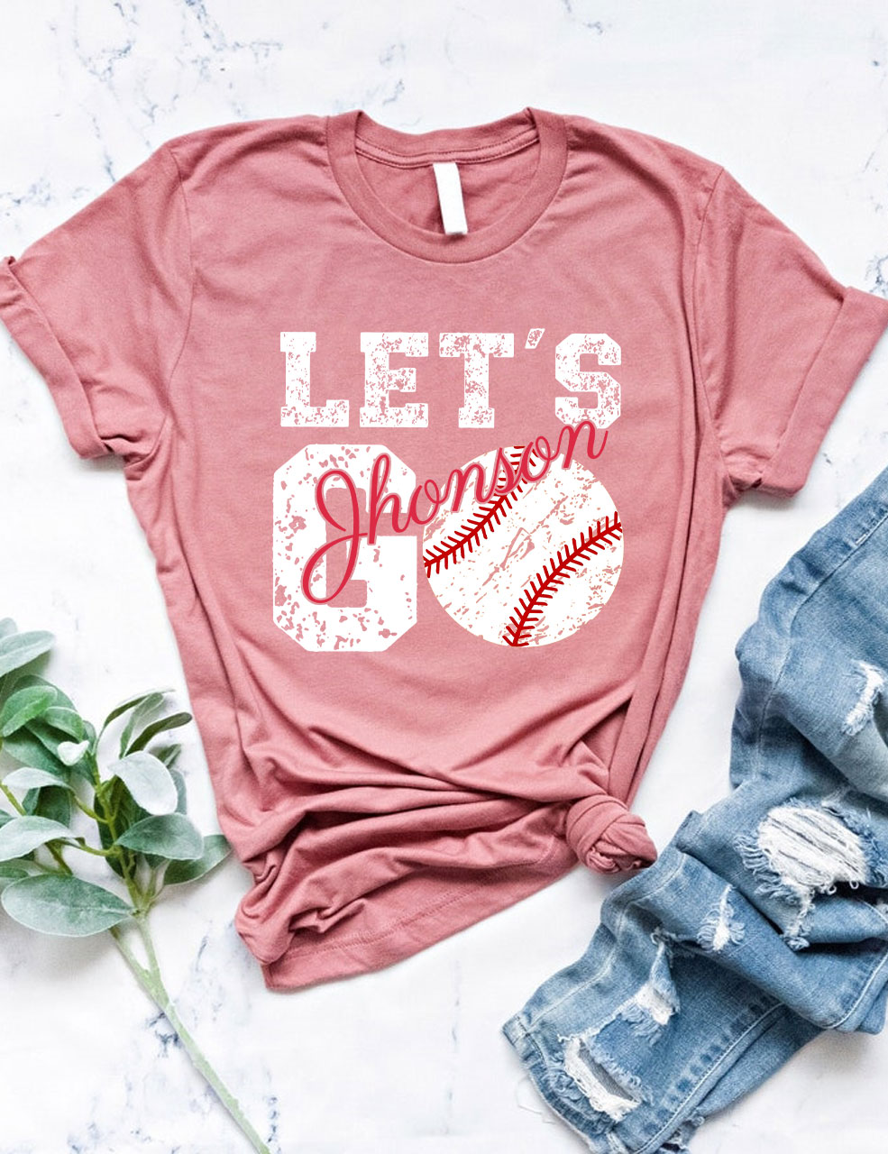 Custom Let's Go Baseball T-shirt