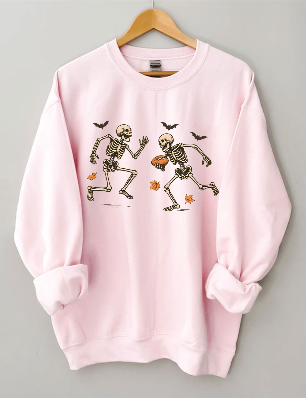 Funny Skeleton Football Halloween Sweatshirt