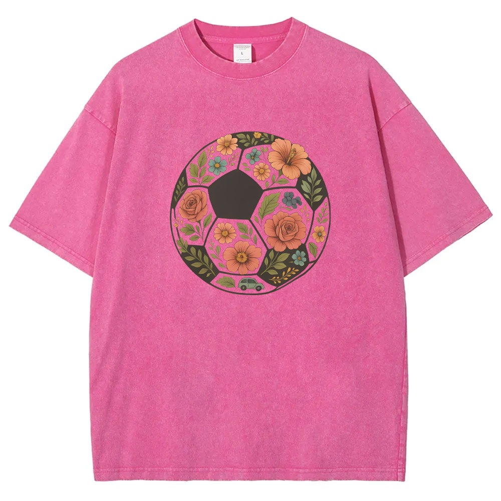 Floral Soccer Washed T-shirt