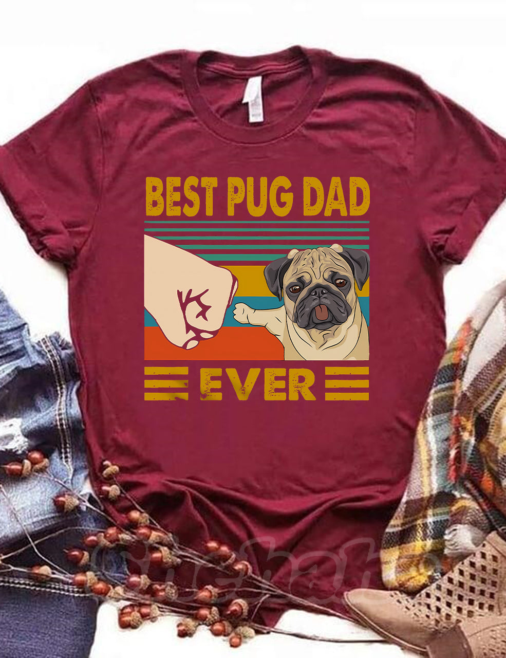Best Pug Dad Ever T-shirt