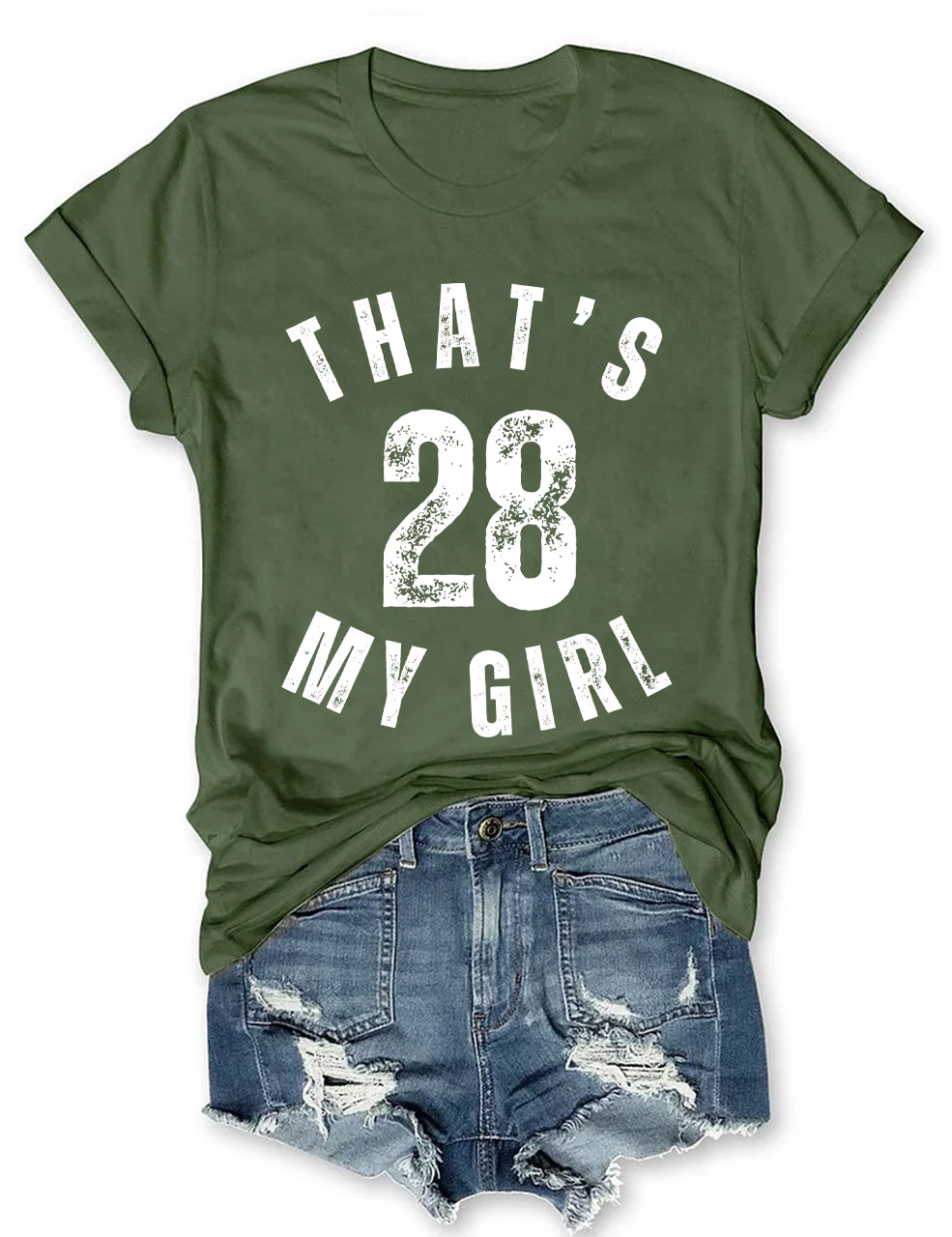 Custom That's My Gril Football Mom T-shirt